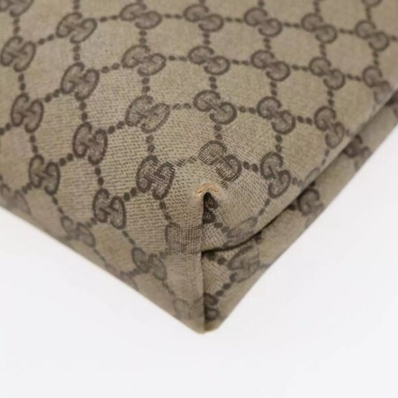 GUCCI GG Supreme Web Sherry Line Tote Bag PVC Beige 001 080 494 Auth 89539 - Picture 5 of 16